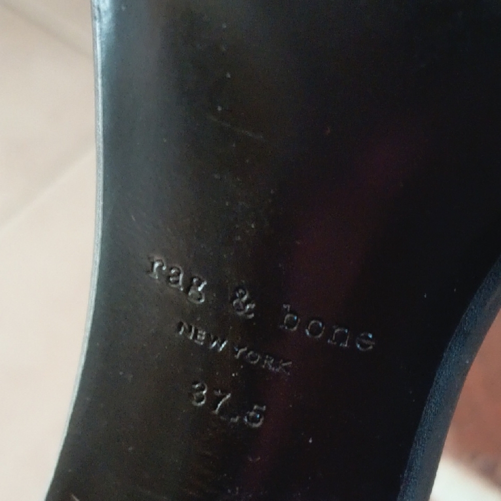 Rag & Bone Black Suede Block Heel Sandals - Picture 9 of 10